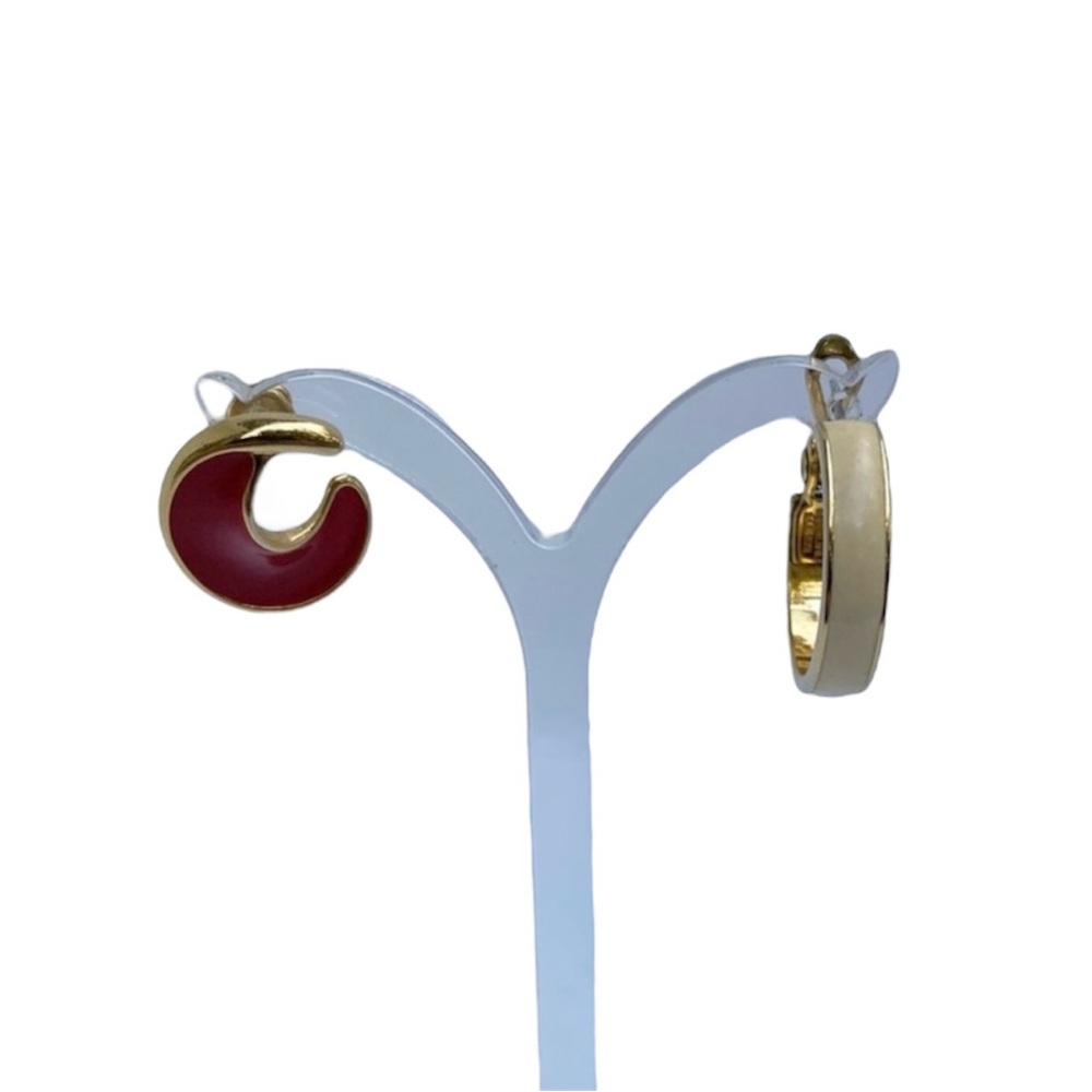Monet Gold Plated Mismatched Earrings